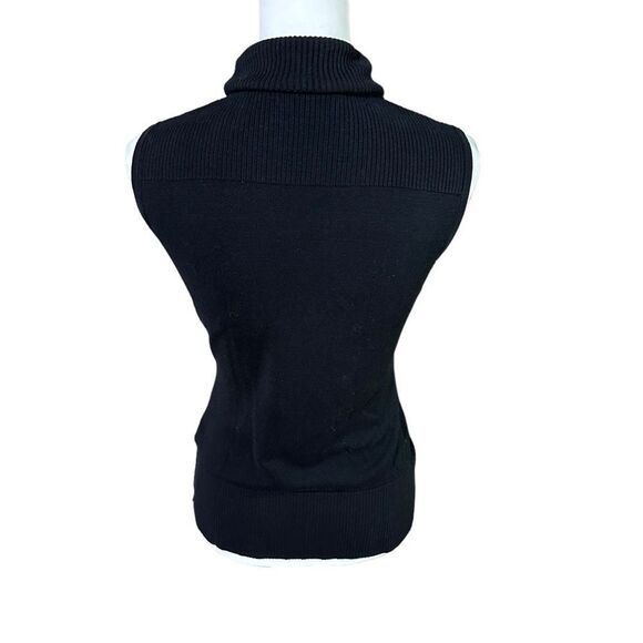 Calvin Klein Black Sleeveless Turtleneck Lightweight Sweater Sz Small - Picture 6 of 11